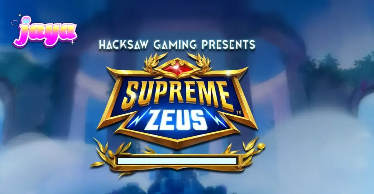 Tampilan visual slot Supreme Zeus dengan latar belakang Gunung Olympus yang megah